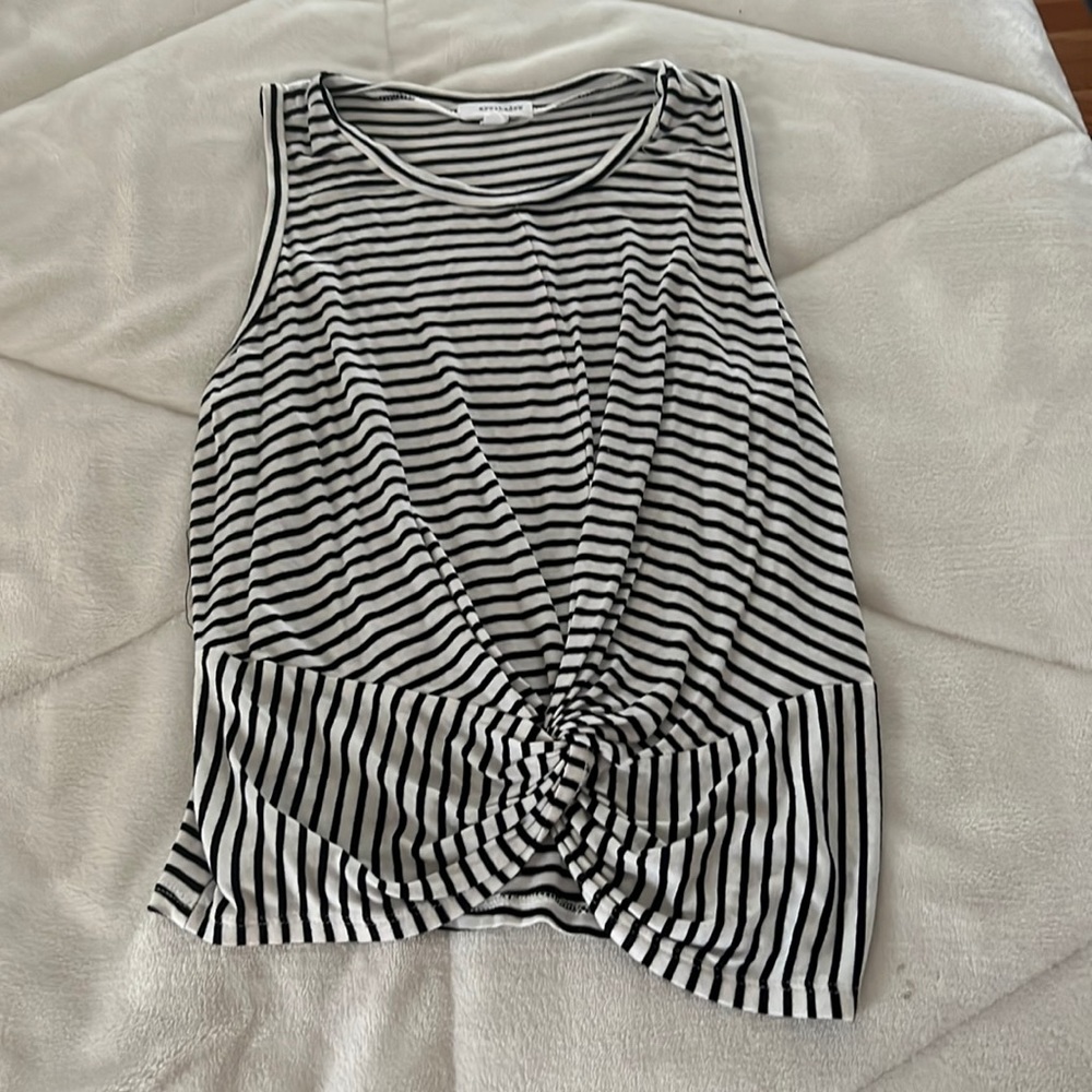 Black and White Striped Tank Top